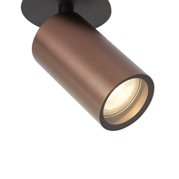 Modern Recessed Spotlight Dark Bronze GU10 50mm IP44 - Chels