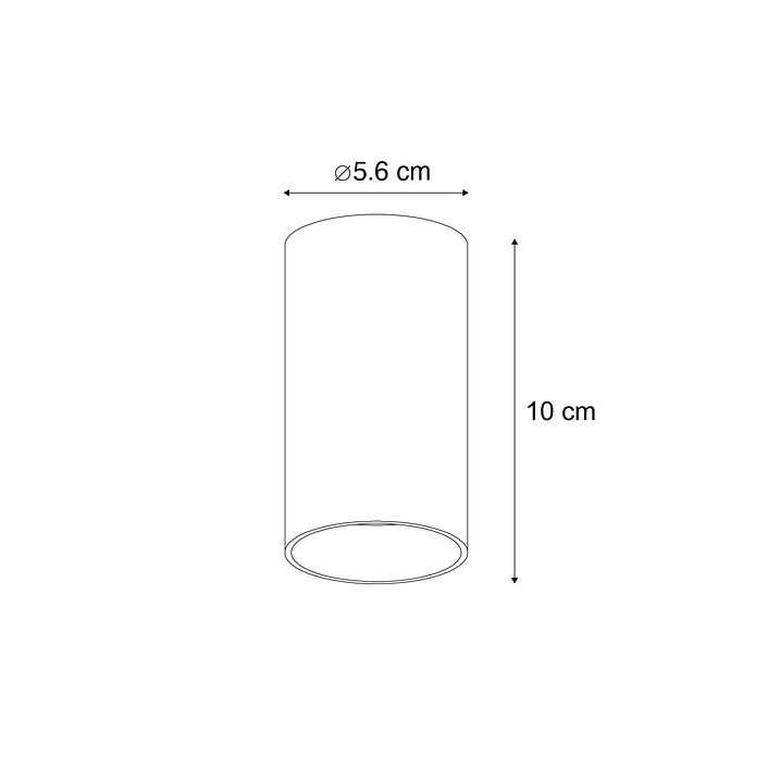 Set of 4 Modern Beige Surface-Mounted Spotlights GU10 50mm Round - Tuba