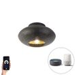 Pametna-plafonska-lampa-crna-sa-zlatnim-detaljima-25-cm-uključujući-Wifi-P45---Radiance