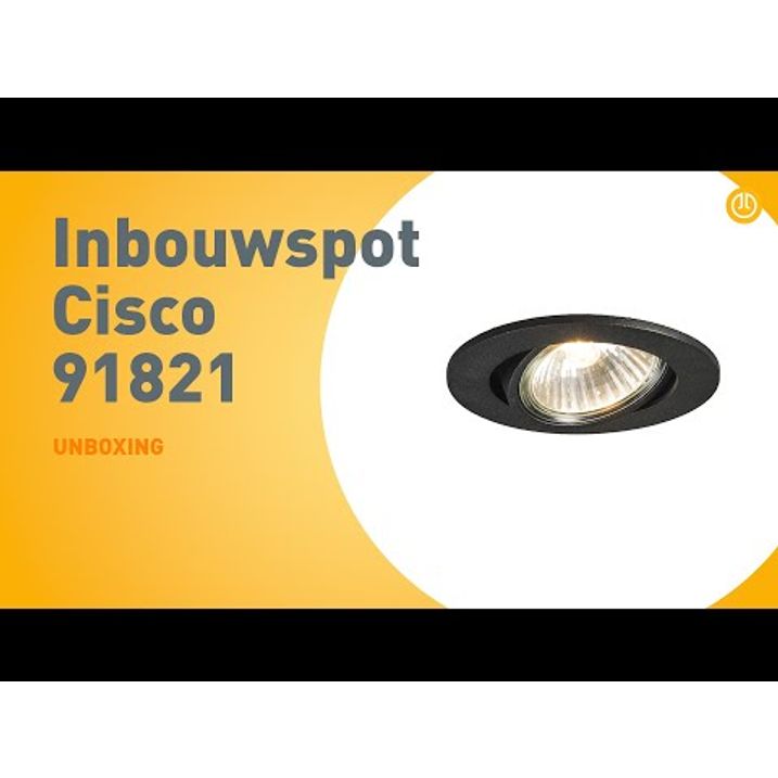 Modern Recessed Spotlight Black Tiltable - Cisco