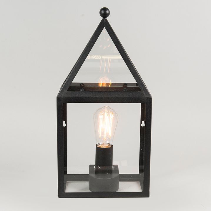 Rustikálna vonkajšia nástenná lampa čierna - Amsterdam