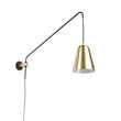 Retro-wandlamp-goud/messing-met-kap---Demi