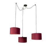 Riippuvalaisin-musta-punaisella-varjostimella-ja-kultaisella-sisustuksella-35cm-3-lamppuinen---Cava