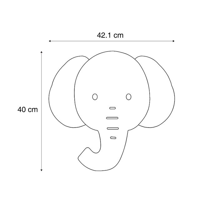 Kinder wandlamp blauw incl. LED 3-staps dimbaar - Ellie the Elephant