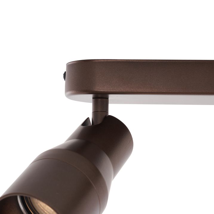 Spot encastré rond bronze foncé GU10 50 mm 2 lumières - Stanley