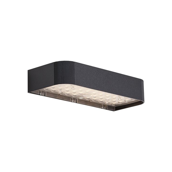 Kinkiet zewnętrzny czarny z LED, ładowany USB-C, ściemnialny i solarny IP65 - Kalo