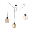 Design-hanglamp-zwart-met-amber-glas-3-lichts-226-cm---Qara