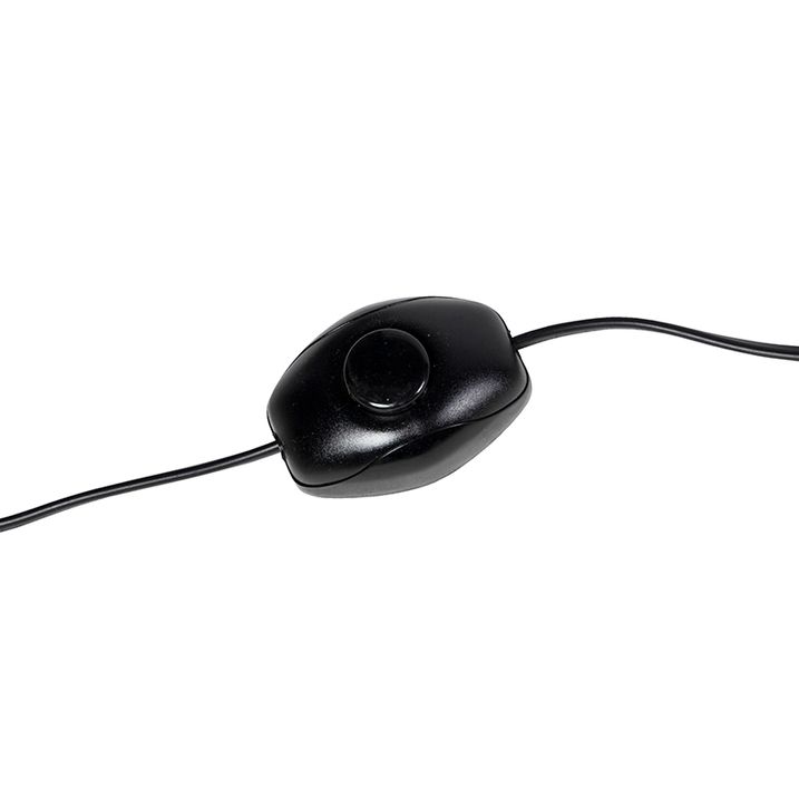 Lampadaire rétro noir avec abat-jour rose à l’ancienne 45 cm - Simplo