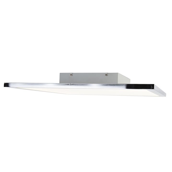 Négyzetes mennyezeti lámpa króm 45 cm LED-del IP44 - Flat