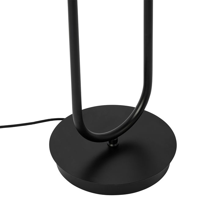 Candeeiro de pé inteligente preto com vidro fumê 2-luzes Incl. 2 Wifi ST64 - Laura