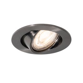 Moderni vgradni reflektor kovinsko sive barve GU10 50 mm okrogel nagibni - Cisco
