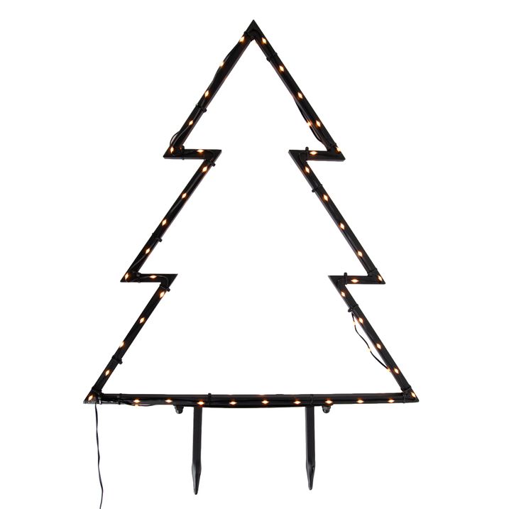 Foco de árbol de Navidad negro 71cm incl. LED IP44 - Kas
