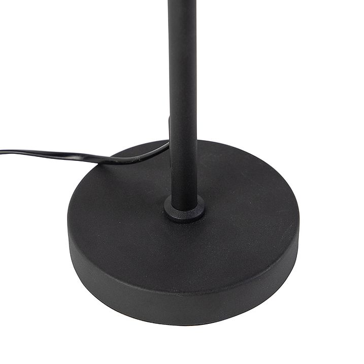 Galda lampa melna ar abažūru melnā krāsā ar zelta iekšpusi 35 cm - Parte
