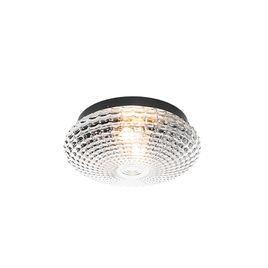 Klassinen kattovalaisin musta savulasilla 30 cm IP44 - Nohmi
