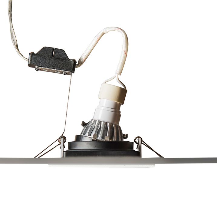 Set med 10 infällda spotlights vita & svarta - Carree