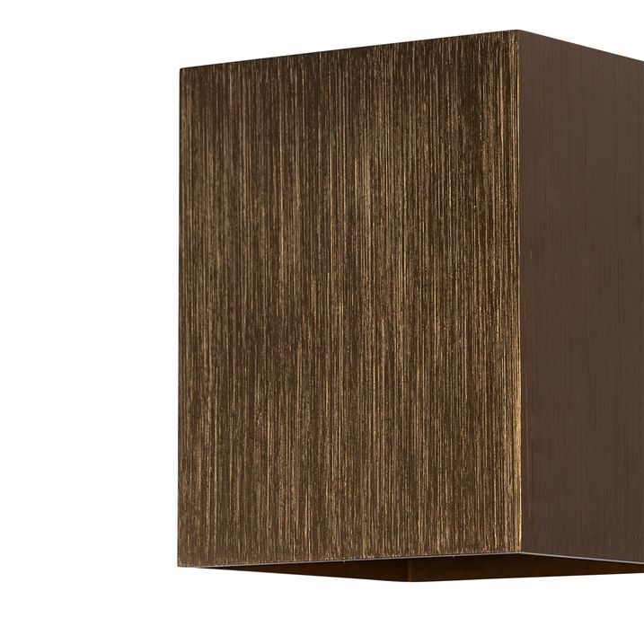 Applique murale moderne bronze foncé carrée - Sola