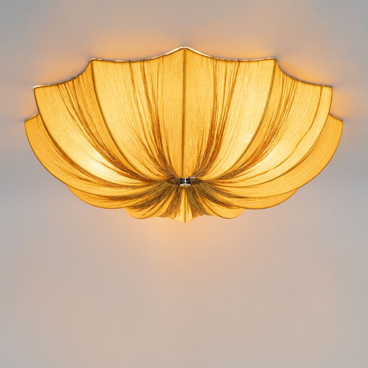 Designové stropní svítidlo zlatá hedvábí 52 cm 3-světlo - Plu