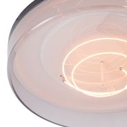 Plafoniera-Nera-con-Vetro-Fumé-35,5-cm-con-LED-Dimmerabile-Integrato---Fira