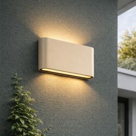 Modern Outdoor Wall Lamp Beige 17.5cm incl. LED IP65 - Batt