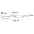Taklampe-gull-inkl.-LED-3-trinns-dimmer-4-lys---Lupolo