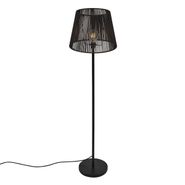 Utomhusgolvlampa-svart-med-svart-lampskärm-i-rep-IP44---Virginia-Jayla