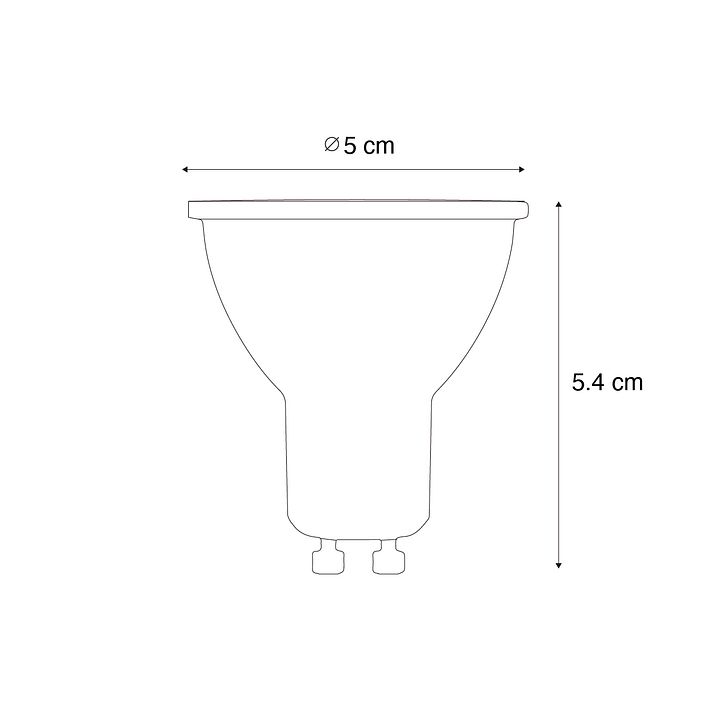 Интелигентна димируема LED крушка GU10 50mm Опал 7W 630lm 4000K