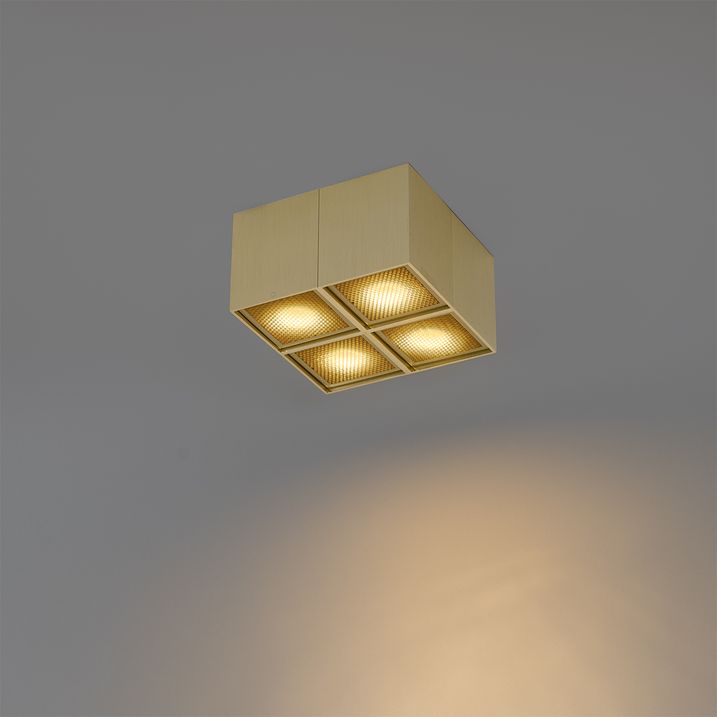 Spot design doré 4 lumières - Qubo Honey