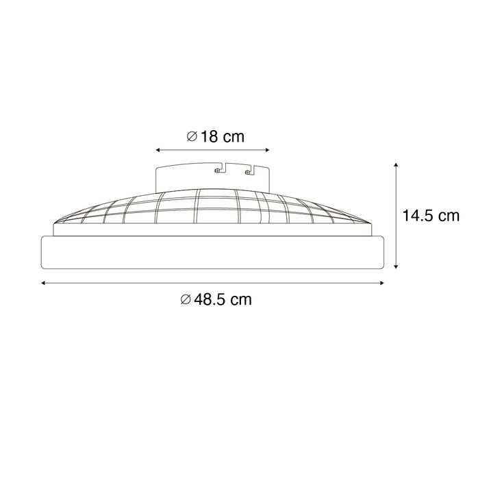 Plafondventilator wit 48.5cm incl. LED dimbaar in Kelvin met afstandsbediening - Clemo