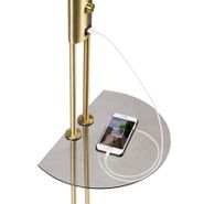 Lampada-da-terra-dorata-con-luce-di-lettura-inclusa-LED-e-porta-USB---Sevilla