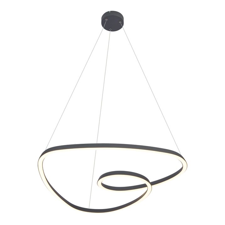 Scandinavian Pendant Lamp Black 72cm incl. LED 3-Step Dimmable - Circuit