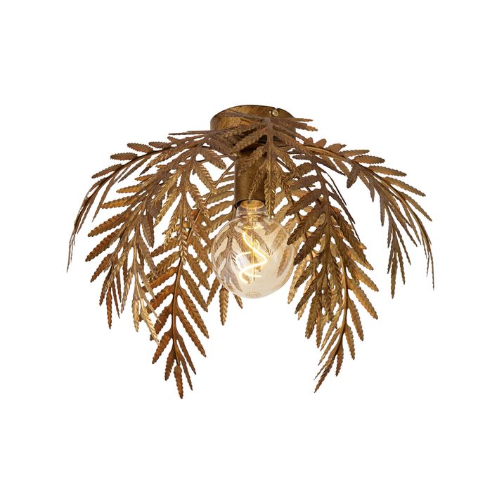 Plafonieră vintage aurie rotundă de 45 cm - Botanica