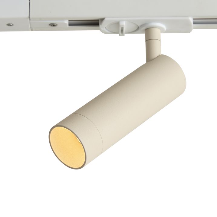 Moderne skinnesystem med 3 spots hvid med beige 1-faset GU10 35mm - Iconic Jeana Luxe