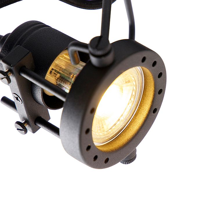 Faretto industriale nero 3 luci - Suplux
