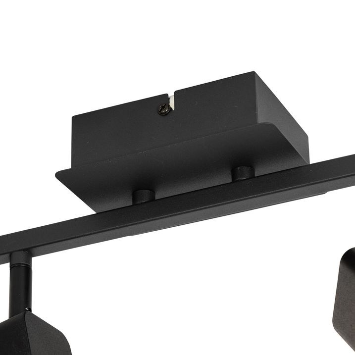 Moderne loftslampe sort inkl. LED 2-lys - Nola