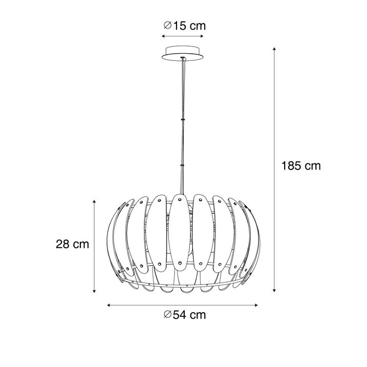 Lampa suspendată inteligentă neagră cu sticlă fumurie rotundă cu 6 lumini, inclusiv WiFi C35 - Mochan