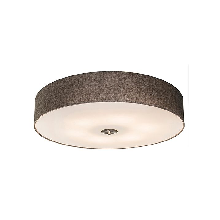 Pametna stropna svetilka taupe 70 cm, vključno s 6 WiFi žarnicami A60 - Drum Jute
