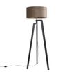 Vloerlamp-tripod-zwart-met-taupe-kap-en-goud-50-cm---Puros