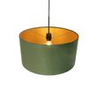 Hengende-lampe-med-fløyelslampeskjerm-grønn-med-gull-50-cm---Combi
