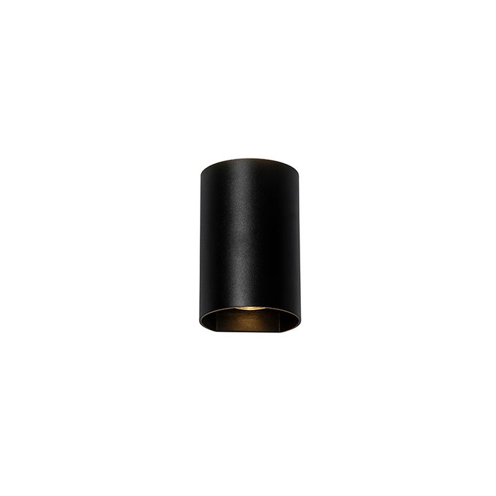 Design wandlamp zwart rond GU10 50mm - Sabbir