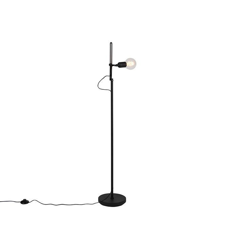 Priemyselná stojaca lampa čierna - Slide