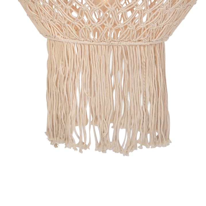 Abajur de Macramé Natural 90 cm