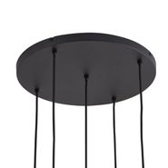 Lampă-suspendată-de-design-neagră-cu-sticlă-fumurie-5-lumini---Ana