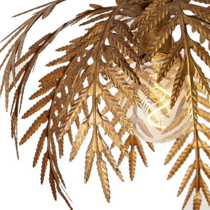 Plafonieră vintage aurie rotundă de 45 cm - Botanica