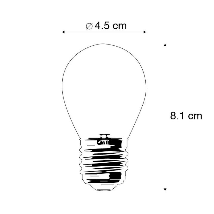 Smart E27 LED pære P45 Opal glas 4,9W 470lm 2200-4000K