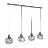 Lampada-a-sospensione-moderna-nera-4-luci---Saffira