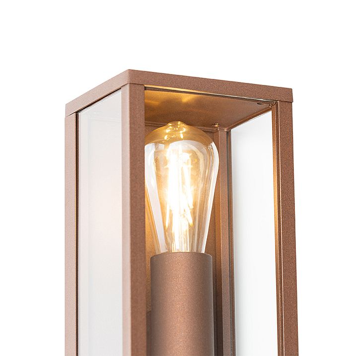 Applique industriale color ruggine 38 cm 2 luci IP44 - Charlois