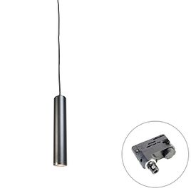 Designová závěsná lampa černá vč. 3-fázového kolejnicového adaptéru - 3-fázová Tuba Small
