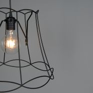 Lampă-suspendată-retro-neagră-40-cm---Granny-Frame
