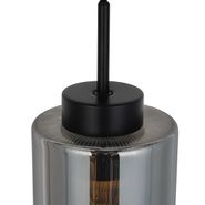 Lampada-a-sospensione-Art-Déco-nera-con-vetro-fumé-4-luci---Laura