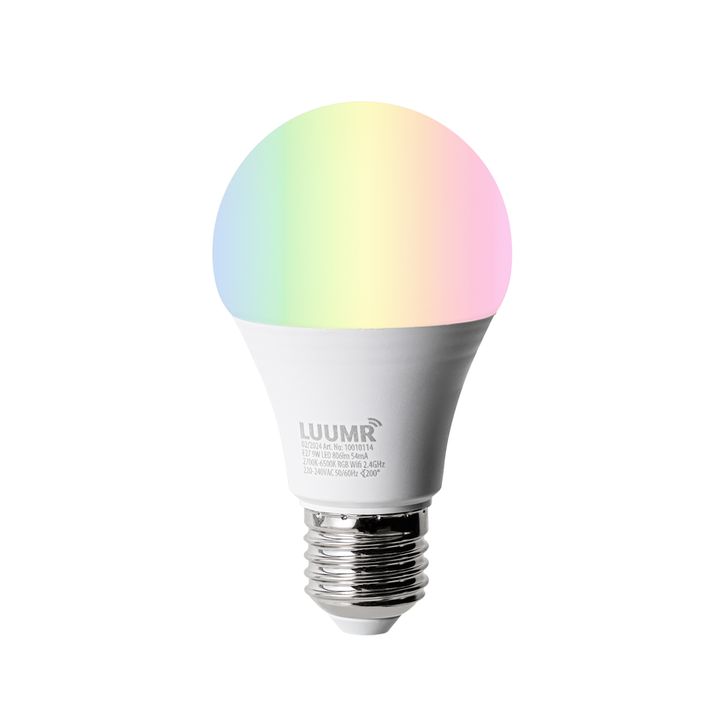 Plafón inteligente negro 31 cm con WiFi A60 IP44 - Yuma